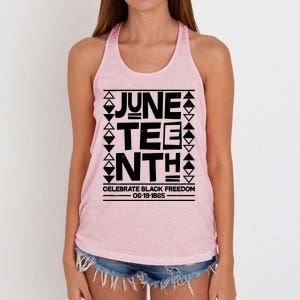 Juneteenth Celebrate Black Freedom 06-19-1865 Women's Knotted Racerback Tank