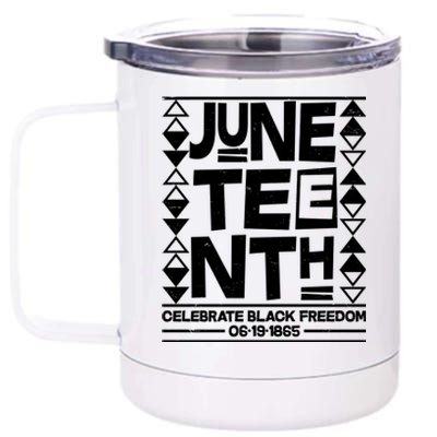 Juneteenth Celebrate Black Freedom 06-19-1865 12 oz Stainless Steel Tumbler Cup