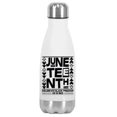 Juneteenth Celebrate Black Freedom 06-19-1865 Stainless Steel Insulated Water Bottle