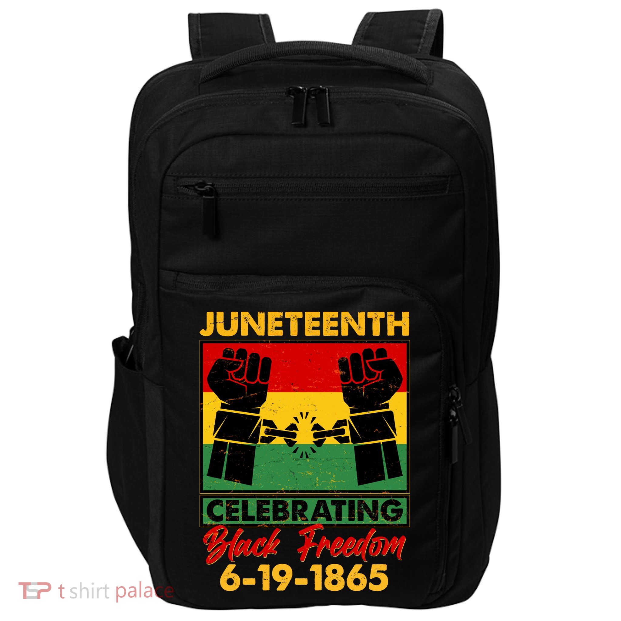 Juneteenth Celebrating Black Freedom 6-19-1865 Breaking The Chains Impact Tech Backpack