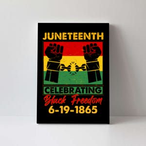 Juneteenth Celebrating Black Freedom 6-19-1865 Breaking The Chains Canvas