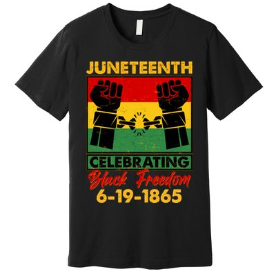 Juneteenth Celebrating Black Freedom 6-19-1865 Breaking The Chains Premium T-Shirt