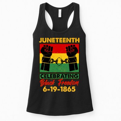 Juneteenth Celebrating Black Freedom 6-19-1865 Breaking The Chains Womens Tank Top