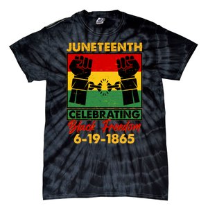 Juneteenth Celebrating Black Freedom 6-19-1865 Breaking The Chains Tie-Dye T-Shirt