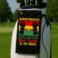 Juneteenth Celebrating Black Freedom 6-19-1865 Breaking The Chains Golf Towel