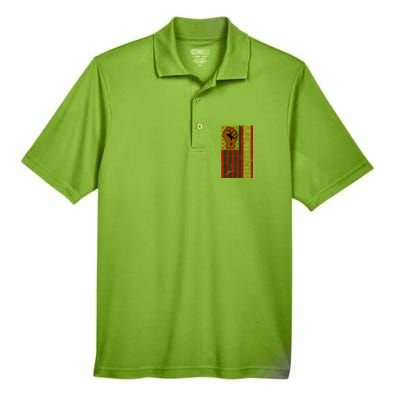 Juneteenth Flag Independence Day Vintage Celebration Men's Origin Performance Pique Polo