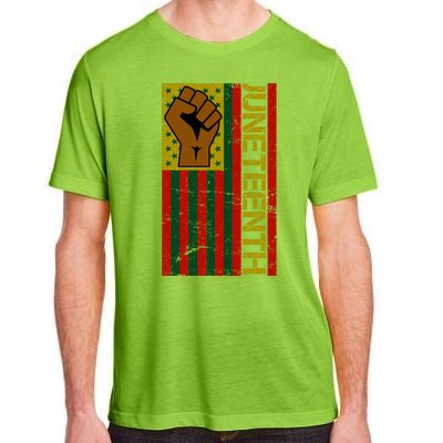 Juneteenth Flag Independence Day Vintage Celebration Adult ChromaSoft Performance T-Shirt