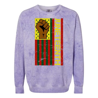 Juneteenth Flag Independence Day Vintage Celebration Colorblast Crewneck Sweatshirt