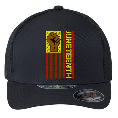 Juneteenth Flag Independence Day Vintage Celebration Flexfit Unipanel Trucker Cap