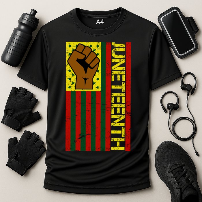 Juneteenth Flag Independence Day Vintage Celebration Performance Shirt