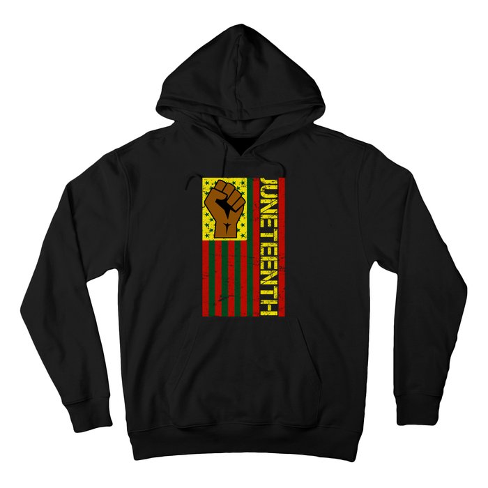 Juneteenth Flag Independence Day Vintage Celebration Hoodie