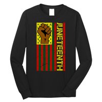 Juneteenth Flag Independence Day Vintage Celebration Long Sleeve Shirt