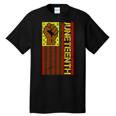 Juneteenth Flag Independence Day Vintage Celebration Tall T-Shirt