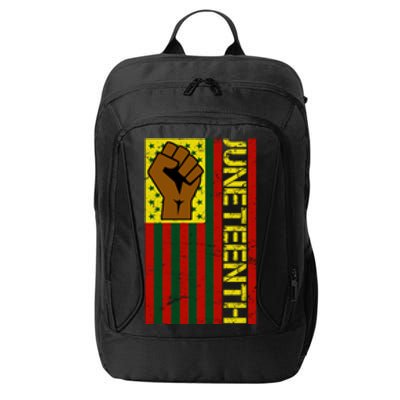 Juneteenth Flag Independence Day Vintage Celebration City Backpack