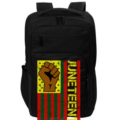 Juneteenth Flag Independence Day Vintage Celebration Impact Tech Backpack