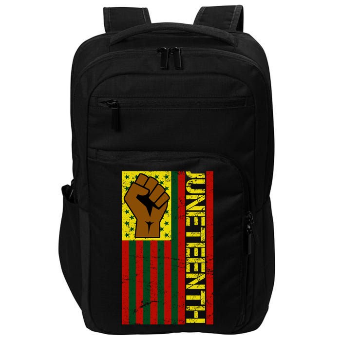 Juneteenth Flag Independence Day Vintage Celebration Impact Tech Backpack