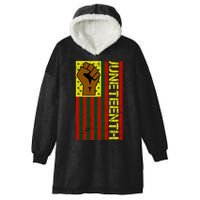 Juneteenth Flag Independence Day Vintage Celebration Hooded Wearable Blanket