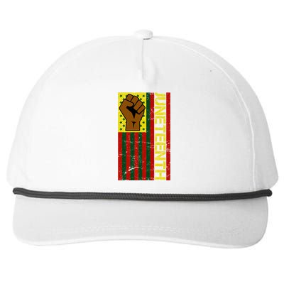 Juneteenth Flag Independence Day Vintage Celebration Snapback Five-Panel Rope Hat