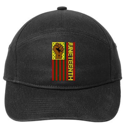 Juneteenth Flag Independence Day Vintage Celebration 7-Panel Snapback Hat