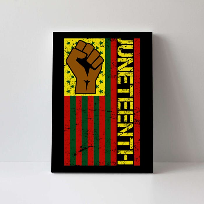 Juneteenth Flag Independence Day Vintage Celebration Canvas