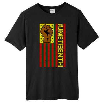 Juneteenth Flag Independence Day Vintage Celebration Tall Fusion ChromaSoft Performance T-Shirt