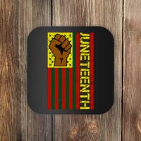 Juneteenth Flag Independence Day Vintage Celebration Coaster