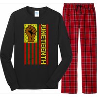 Juneteenth Flag Independence Day Vintage Celebration Long Sleeve Pajama Set