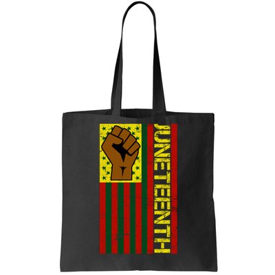 Juneteenth Flag Independence Day Vintage Celebration Tote Bag