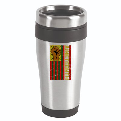 Juneteenth Flag Independence Day Vintage Celebration 16oz Travel Tumbler