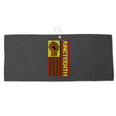 Juneteenth Flag Independence Day Vintage Celebration Large Microfiber Waffle Golf Towel