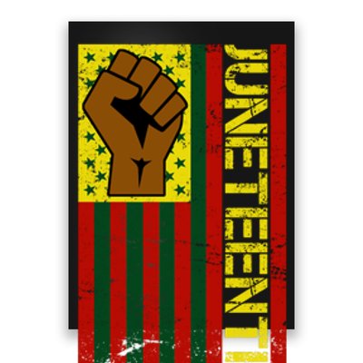 Juneteenth Flag Independence Day Vintage Celebration Poster