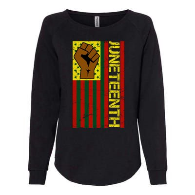 Juneteenth Flag Independence Day Vintage Celebration Womens California Wash Sweatshirt