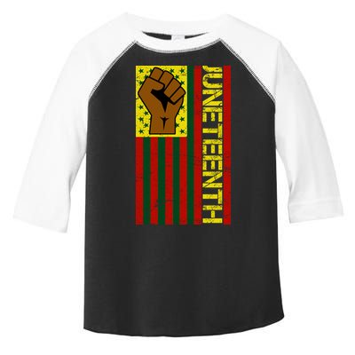 Juneteenth Flag Independence Day Vintage Celebration Toddler Fine Jersey T-Shirt