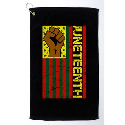 Juneteenth Flag Independence Day Vintage Celebration Golf Towel