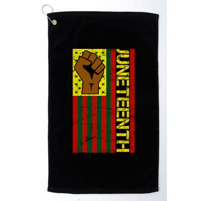 Juneteenth Flag Independence Day Vintage Celebration Platinum Collection Golf Towel