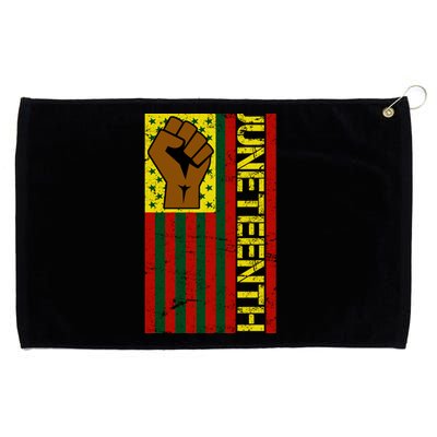 Juneteenth Flag Independence Day Vintage Celebration Grommeted Golf Towel