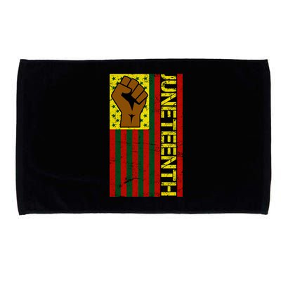 Juneteenth Flag Independence Day Vintage Celebration Microfiber Hand Towel