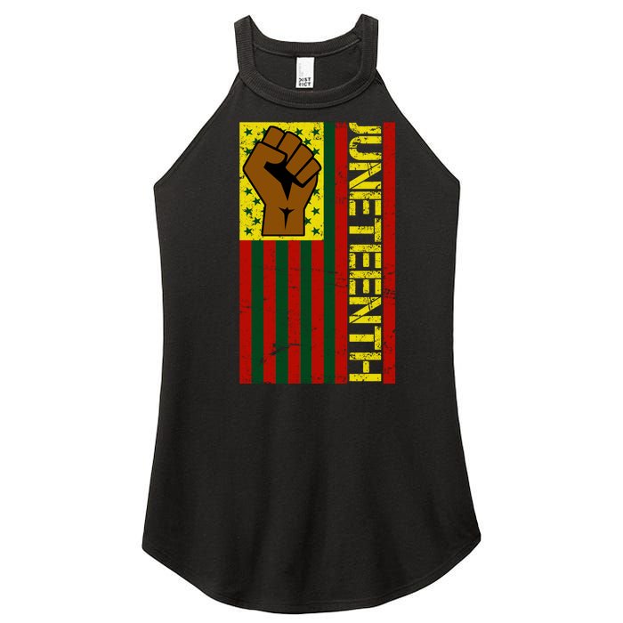 Juneteenth Flag Independence Day Vintage Celebration Women’s Perfect Tri Rocker Tank