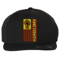 Juneteenth Flag Independence Day Vintage Celebration Wool Snapback Cap