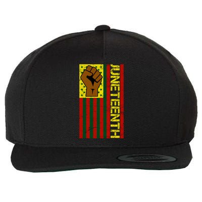 Juneteenth Flag Independence Day Vintage Celebration Wool Snapback Cap