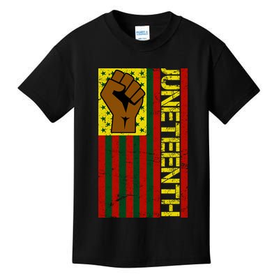 Juneteenth Flag Independence Day Vintage Celebration Kids T-Shirt