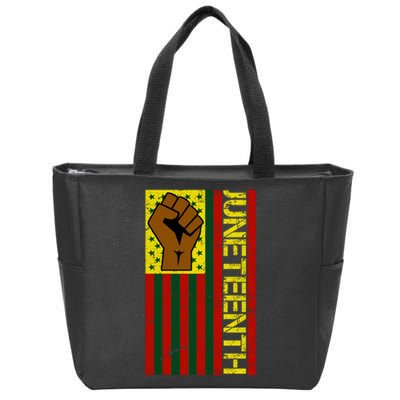 Juneteenth Flag Independence Day Vintage Celebration Zip Tote Bag