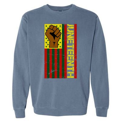 Juneteenth Flag Independence Day Vintage Celebration Garment-Dyed Sweatshirt