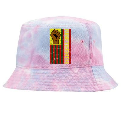 Juneteenth Flag Independence Day Vintage Celebration Tie-Dyed Bucket Hat