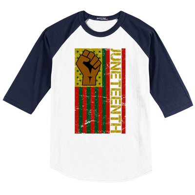 Juneteenth Flag Independence Day Vintage Celebration Baseball Sleeve Shirt