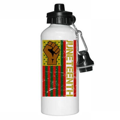 Juneteenth Flag Independence Day Vintage Celebration Aluminum Water Bottle