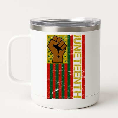 Juneteenth Flag Independence Day Vintage Celebration 12 oz Stainless Steel Tumbler Cup