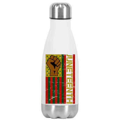 Juneteenth Flag Independence Day Vintage Celebration Stainless Steel Insulated Water Bottle