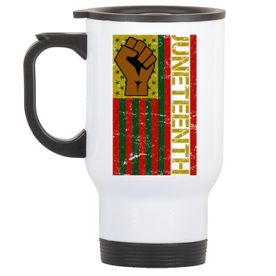 Juneteenth Flag Independence Day Vintage Celebration Stainless Steel Travel Mug