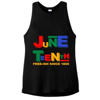 Juneteenth Free-ish Since 1865 Ladies PosiCharge Tri-Blend Wicking Tank